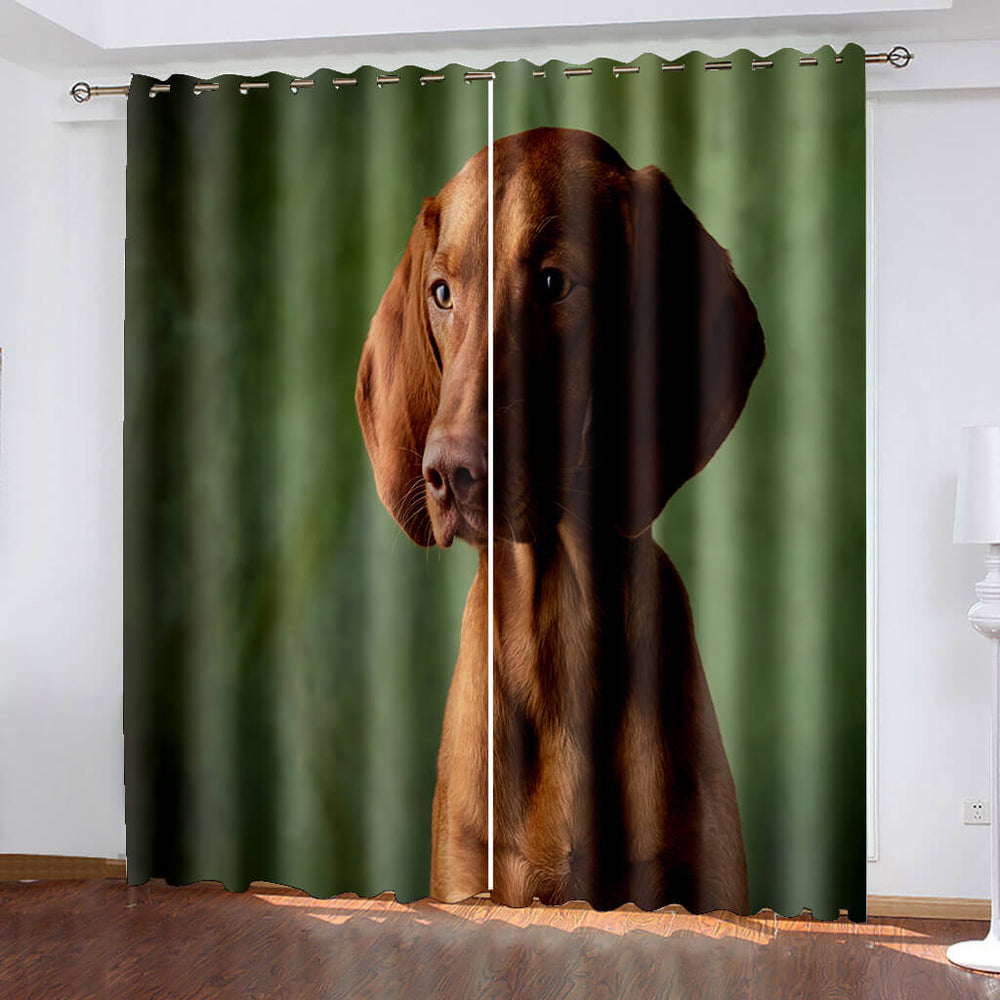 Cute Dogs Curtains Blackout Window Treatments Drapes for Room Decoration (Online Order Only)