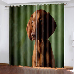 Cute Dogs Curtains Blackout Window Treatments Drapes for Room Decoration (Online Order Only)