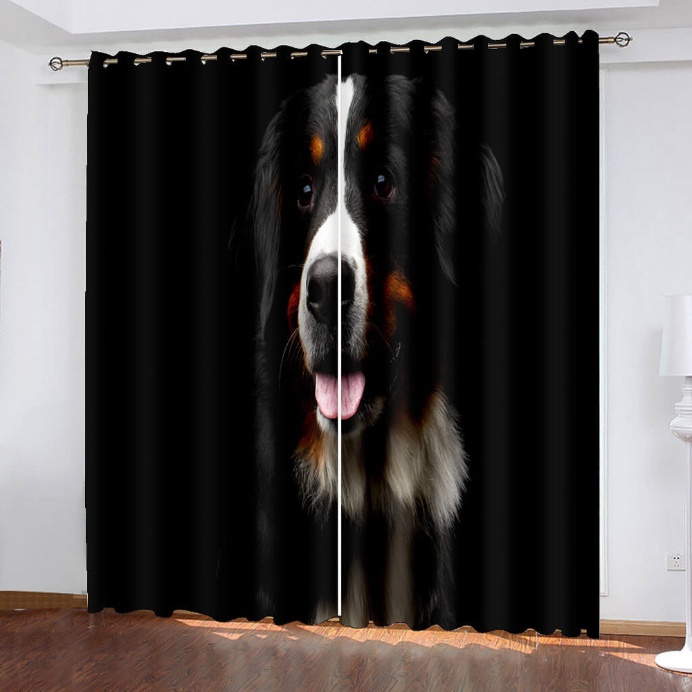 Cute Dogs Curtains Blackout Window Treatments Drapes for Room Decoration (Online Order Only)