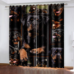 Cute Dogs Curtains Blackout Window Treatments Drapes for Room Decoration (Online Order Only)