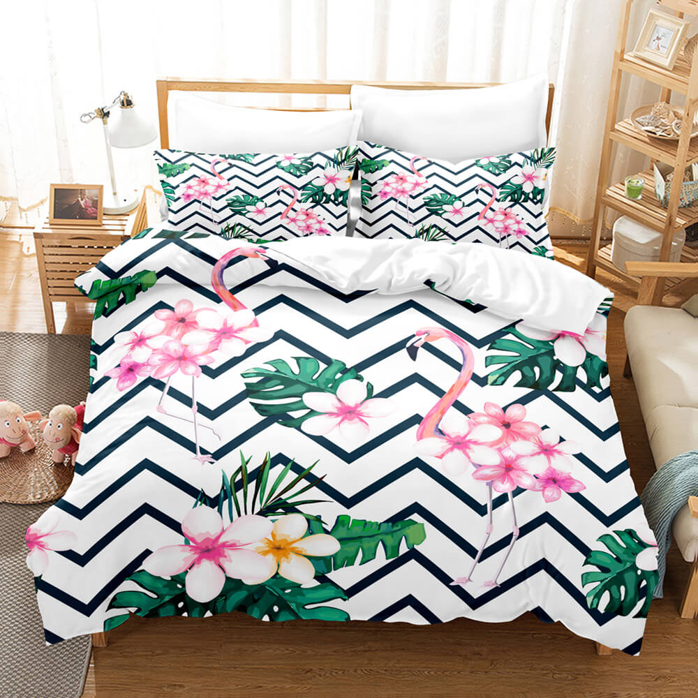 Cute Flamingo Bedding Set Quilt Covers Without Filler (Online Order Only)