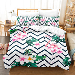Cute Flamingo Bedding Set Quilt Covers Without Filler (Online Order Only)