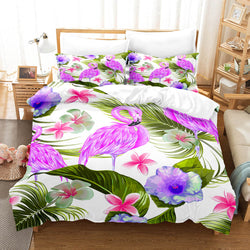 Cute Flamingo Bedding Set Quilt Covers Without Filler (Online Order Only)