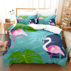 Cute Flamingo Bedding Set Quilt Covers Without Filler (Online Order Only)
