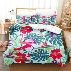 Cute Flamingo Bedding Set Quilt Covers Without Filler (Online Order Only)