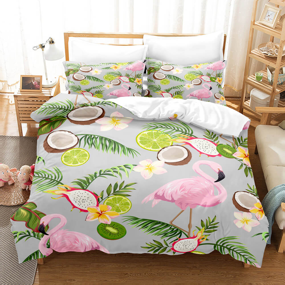 Cute Flamingo Bedding Set Quilt Covers Without Filler (Online Order Only)