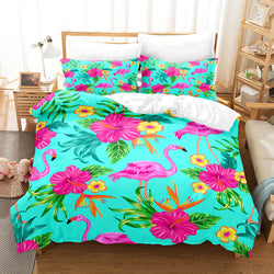 Cute Flamingo Bedding Set Quilt Covers Without Filler (Online Order Only)