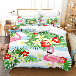 Cute Flamingo Bedding Set Quilt Covers Without Filler (Online Order Only)