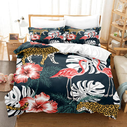 Cute Flamingo Bedding Set Quilt Covers Without Filler (Online Order Only)