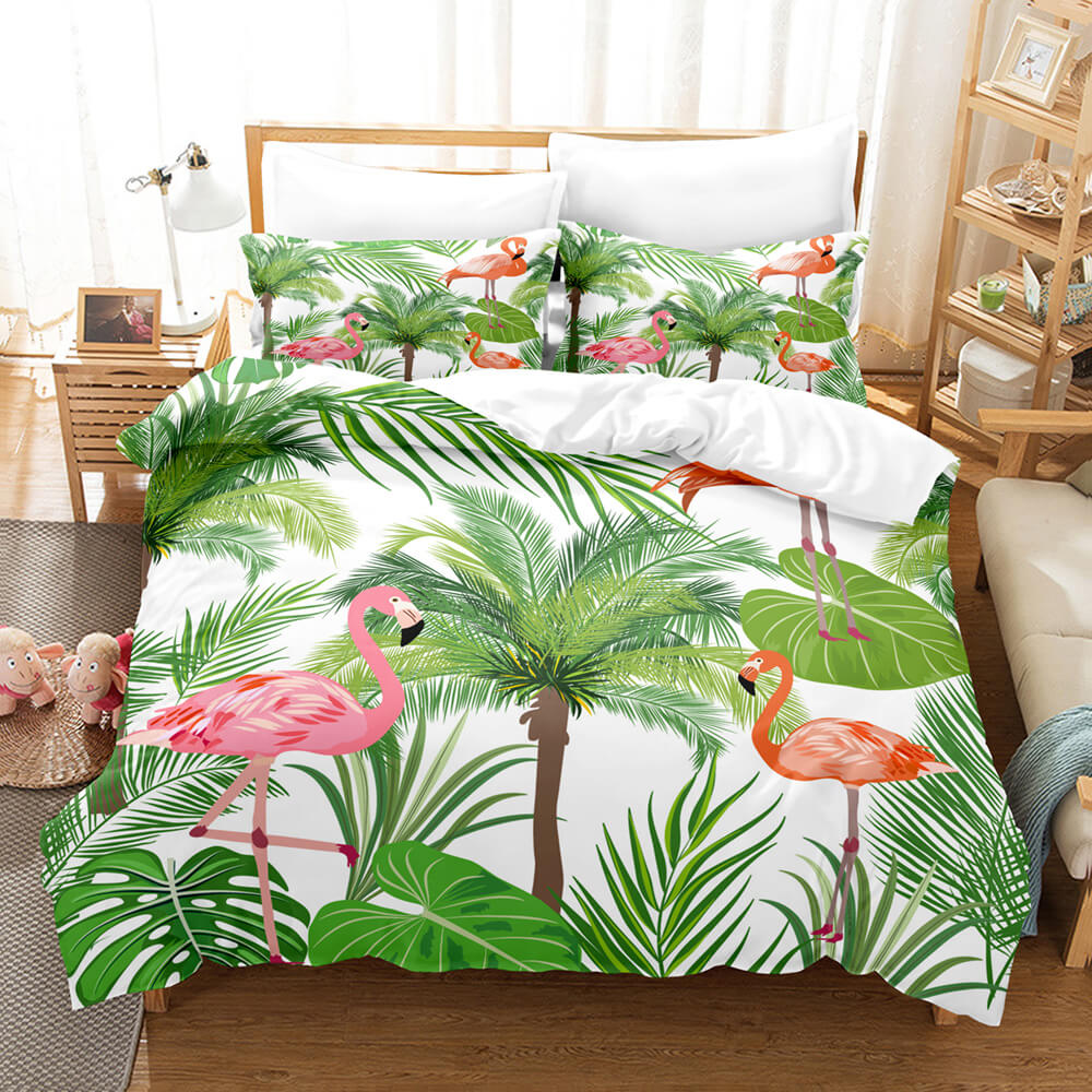 Cute Flamingo Bedding Set Quilt Covers Without Filler (Online Order Only)