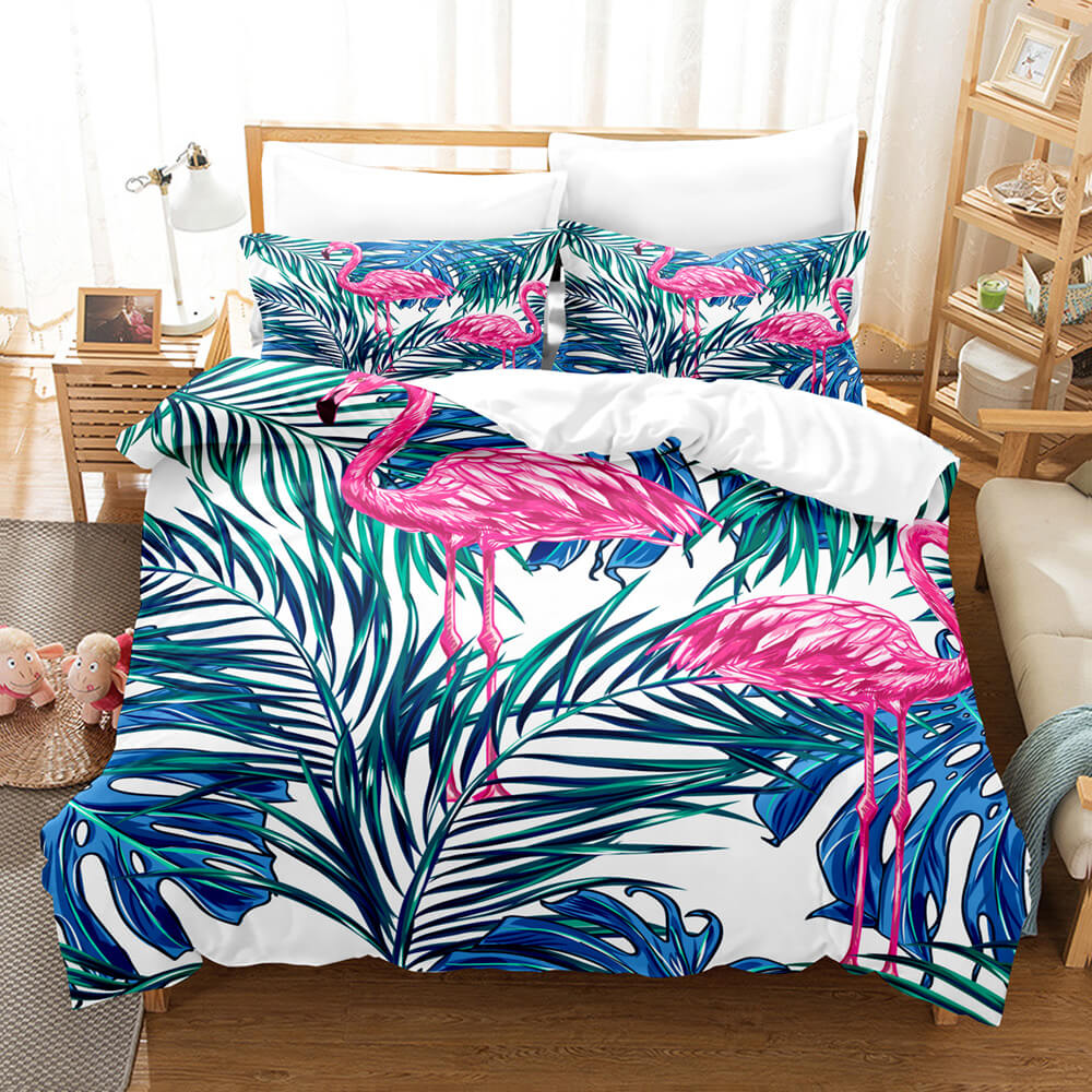 Cute Flamingo Bedding Set Quilt Covers Without Filler (Online Order Only)