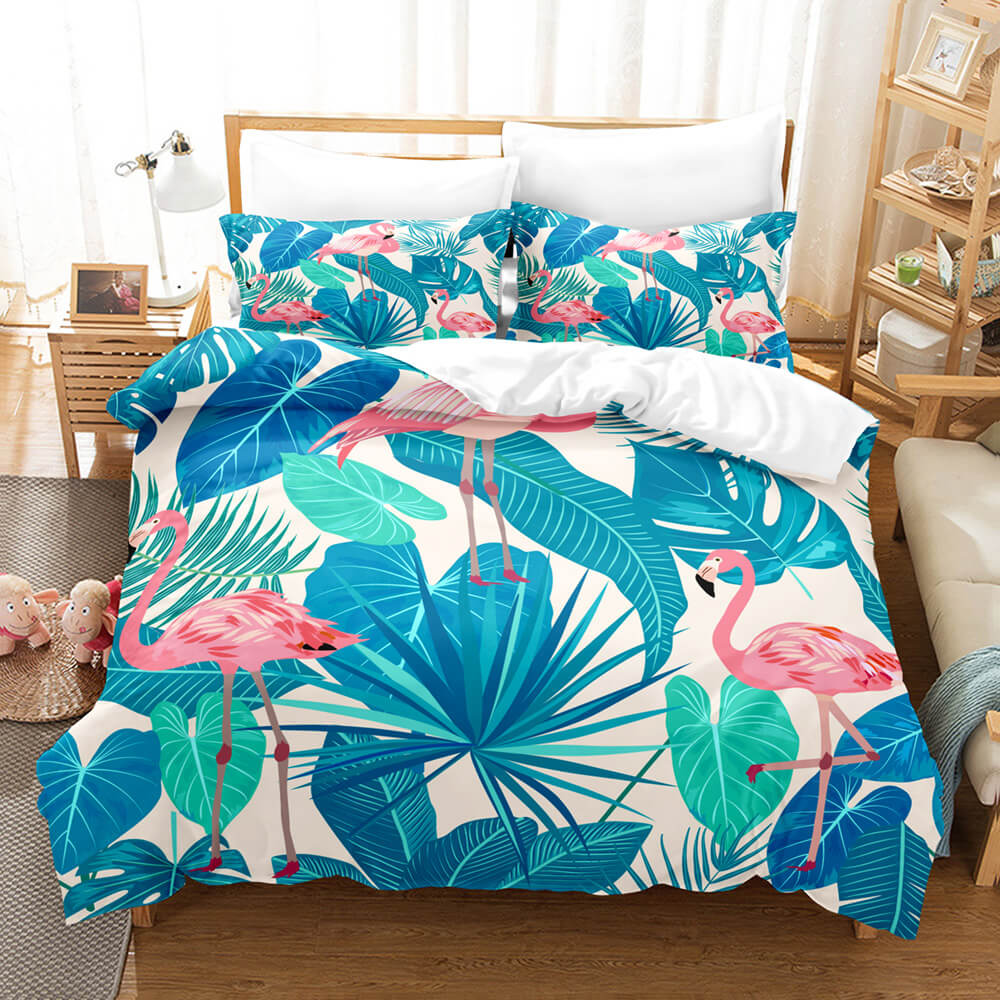 Cute Flamingo Bedding Set Quilt Covers Without Filler (Online Order Only)
