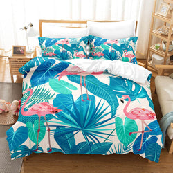 Cute Flamingo Bedding Set Quilt Covers Without Filler (Online Order Only)