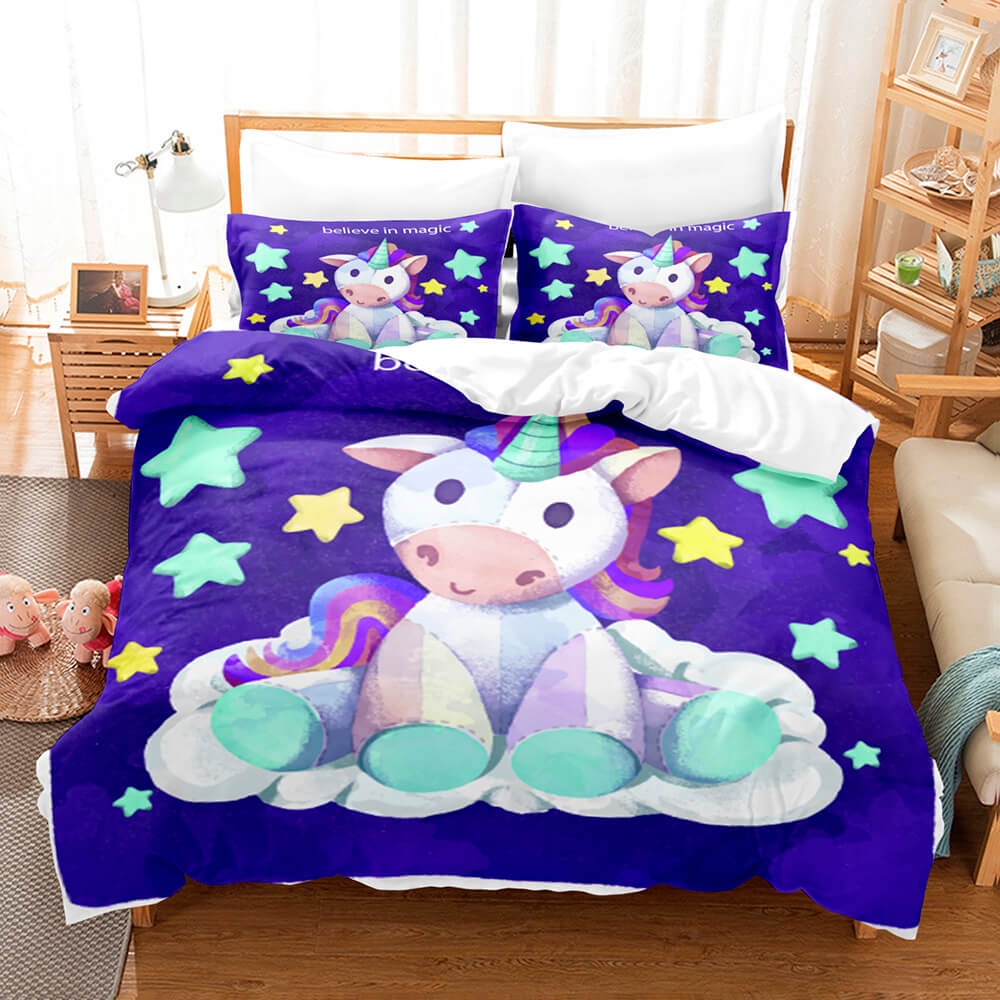 Cute Kids Girls Unicorn Bedding Set Quilt Covers Without Filler (Online Order Only)
