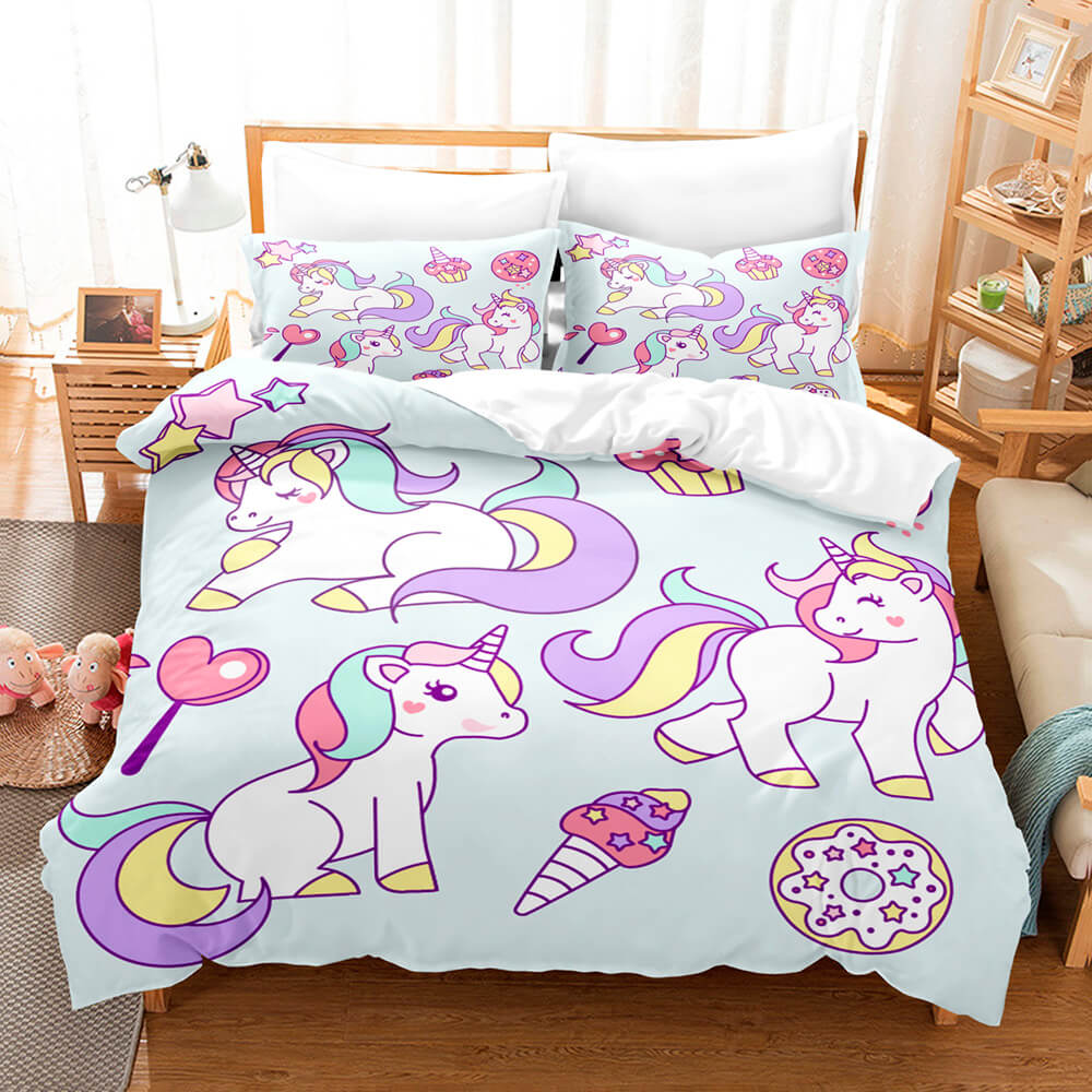 Cute Kids Girls Unicorn Bedding Set Quilt Covers Without Filler (Online Order Only)