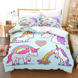 Cute Kids Girls Unicorn Bedding Set Quilt Covers Without Filler (Online Order Only)