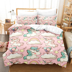Cute Kids Girls Unicorn Bedding Set Quilt Covers Without Filler (Online Order Only)