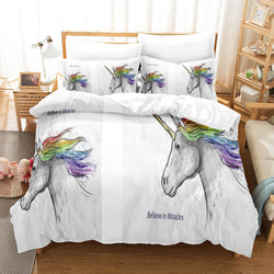 Cute Kids Girls Unicorn Bedding Set Quilt Covers Without Filler (Online Order Only)