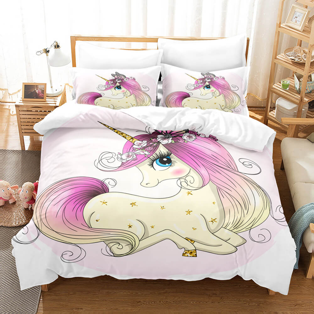 Cute Kids Girls Unicorn Bedding Set Quilt Covers Without Filler (Online Order Only)
