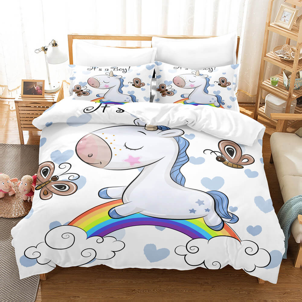 Cute Kids Girls Unicorn Bedding Set Quilt Covers Without Filler (Online Order Only)