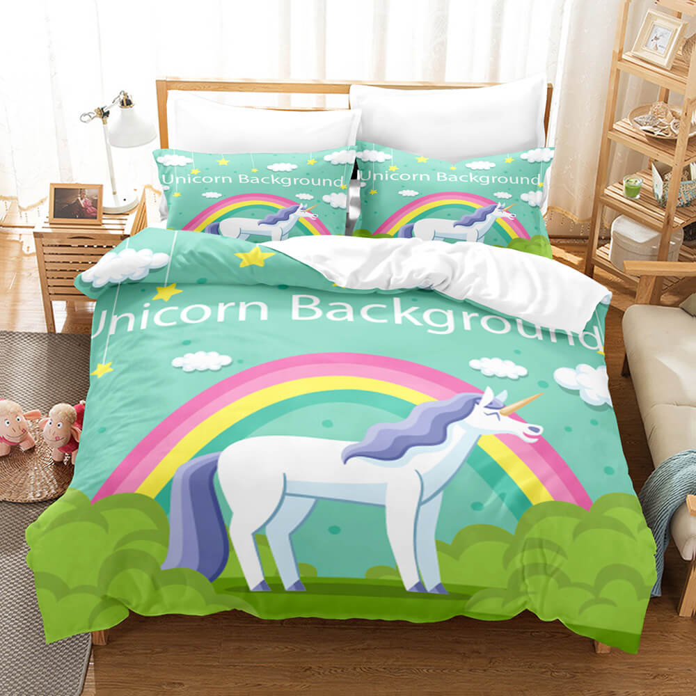 Cute Kids Girls Unicorn Bedding Set Quilt Covers Without Filler (Online Order Only)