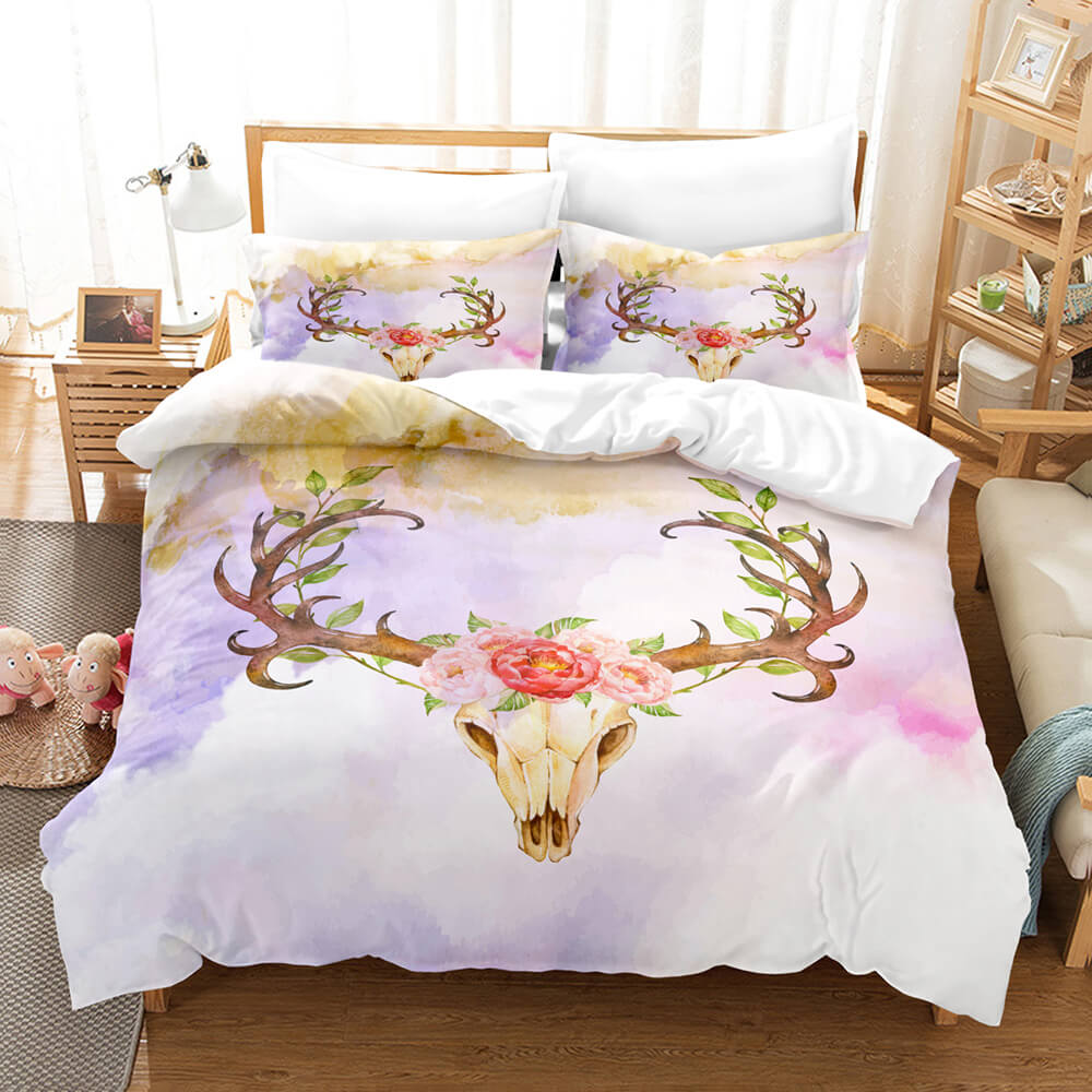 Cute Pere David's deer Elk Bedding Set Quilt Cover Without Filler (Online Order Only)