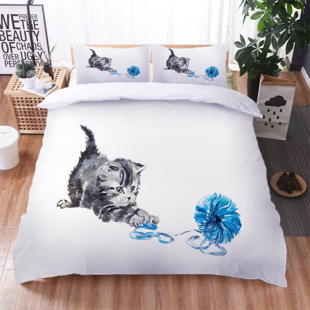 Cute Pet Cat Bedding Set Quilt Cover Without Filler (Online Order Only)