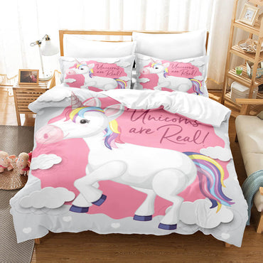 Cute Unicorn Bedding Set Quilt Covers Without Filler (Online Order Only)