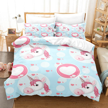 Cute Unicorn Bedding Set Quilt Covers Without Filler (Online Order Only)