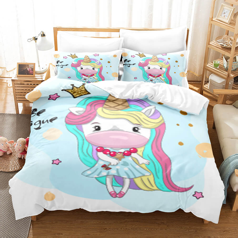 Cute Unicorn Bedding Set Quilt Covers Without Filler (Online Order Only)
