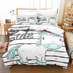 Cute Unicorn Bedding Set Quilt Covers Without Filler (Online Order Only)