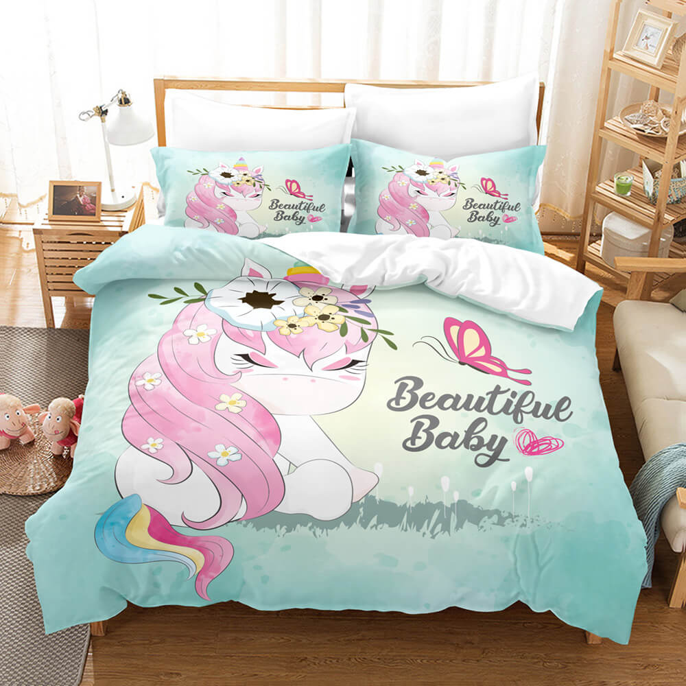 Cute Unicorn Bedding Set Quilt Covers Without Filler (Online Order Only)