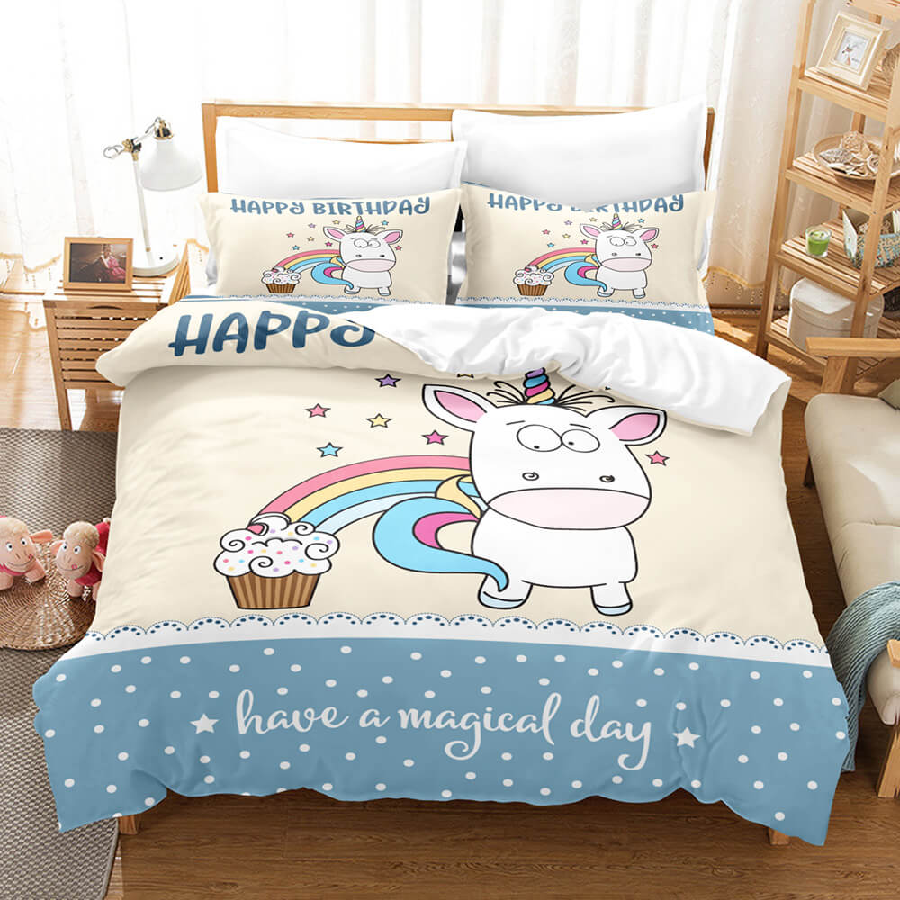 Cute Unicorn Bedding Set Quilt Covers Without Filler (Online Order Only)