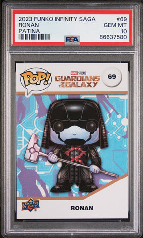 2023 UPPER DECK FUNKO POP MARVEL  RONAN PATINA #69  PSA 10 (Online Order Only)
