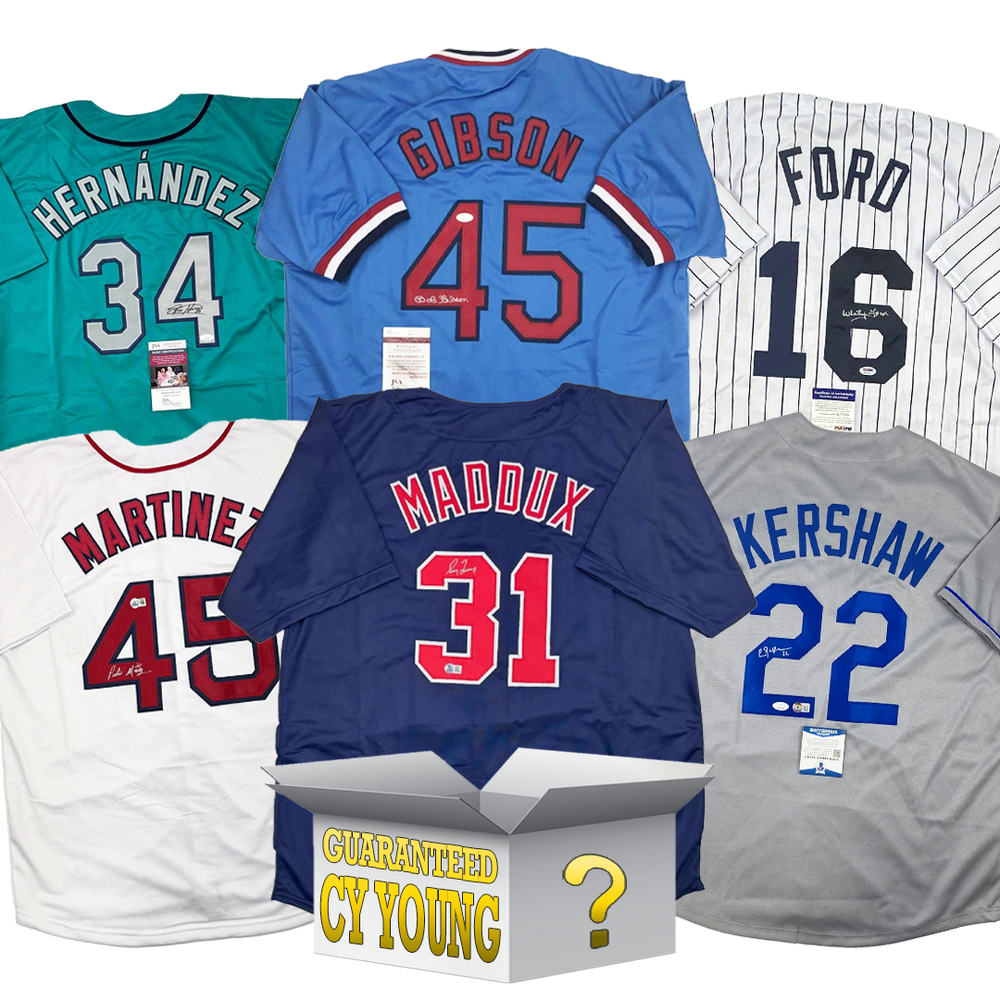 Cy Young Autographed/Signed Baseball Jersey Mystery Box with PSA JSA or Beckett COA (ONLINE ORDER ONLY)
