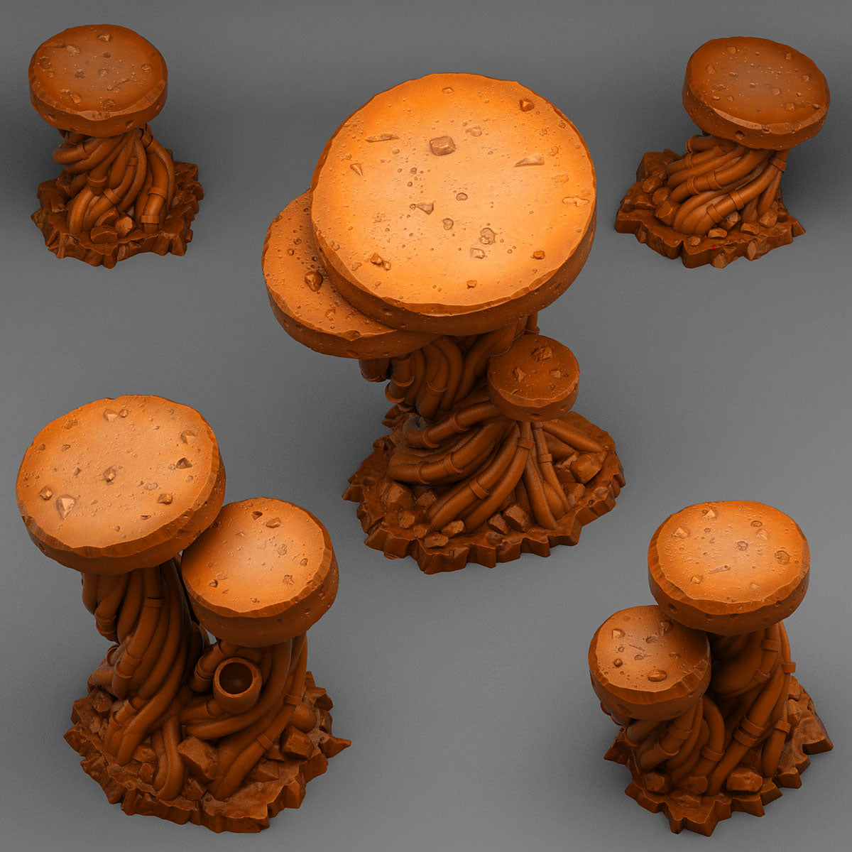 3D Printed Fantastic Plants and Rocks Cyber Desert Rocks 28mm - 32mm D&D Wargaming (Online Only)