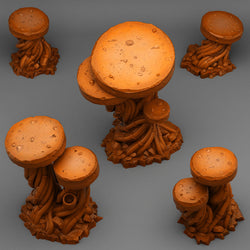 3D Printed Fantastic Plants and Rocks Cyber Desert Rocks 28mm - 32mm D&D Wargaming (Online Only)