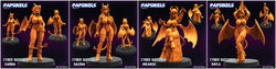 3D Printed Papsikels Cyber Succubis Set 28mm 32mm (Online Only)