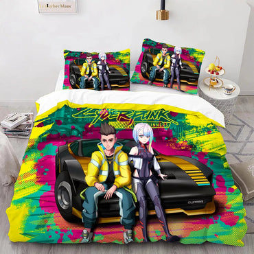 Cyberpunk Edgerunners Bedding Set Quilt Cover Without Filler (Online Order Only)