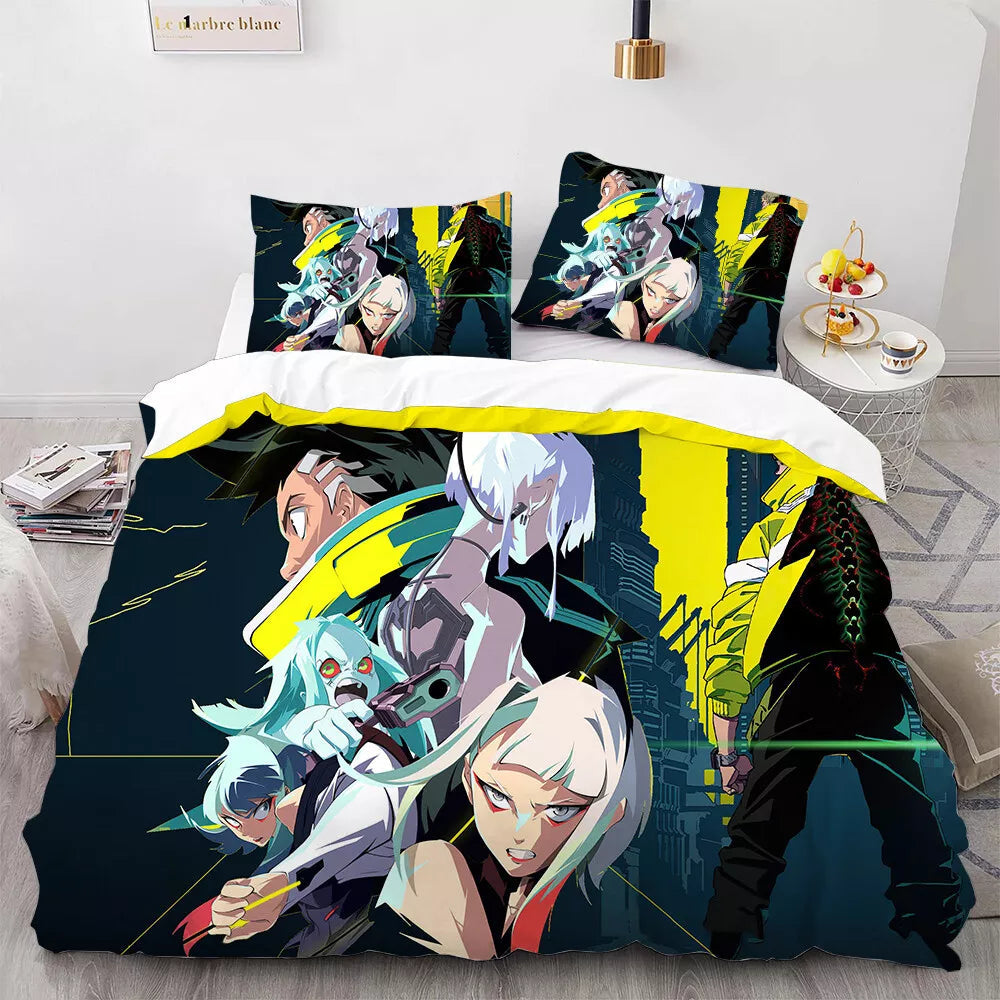 Cyberpunk Edgerunners Bedding Set Quilt Cover Without Filler (Online Order Only)