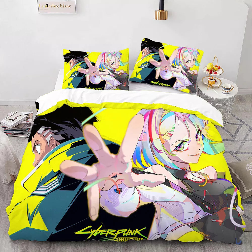 Cyberpunk Edgerunners Bedding Set Quilt Cover Without Filler (Online Order Only)