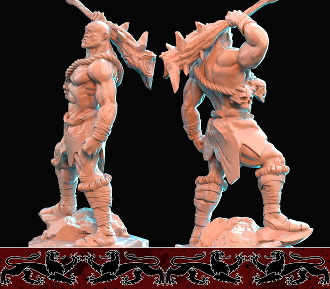 3D Printed Nafarrate Cyclops Bestiary Creatures Volume 1 28mm 32mm D&D (Online Only)