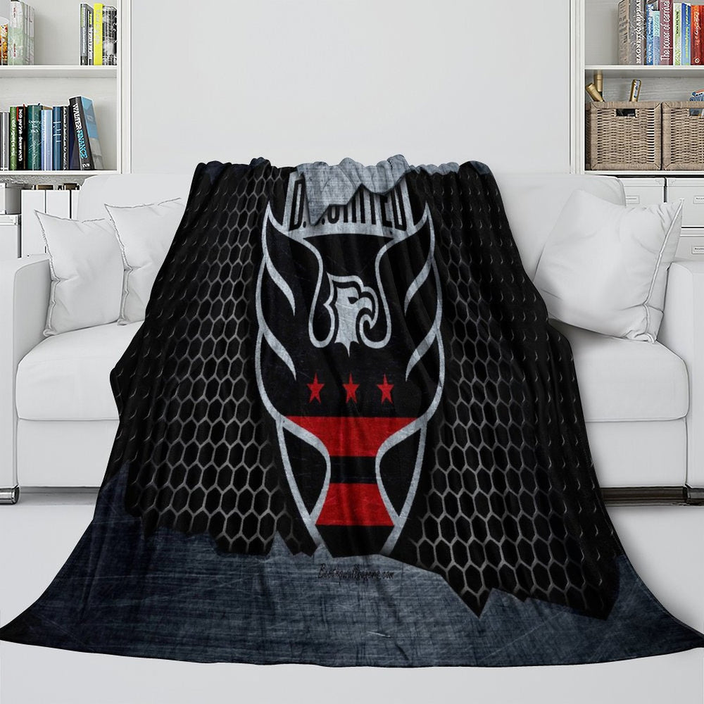 D.C. United Blanket Flannel Fleece Throw Room Decoration (Online Order Only)