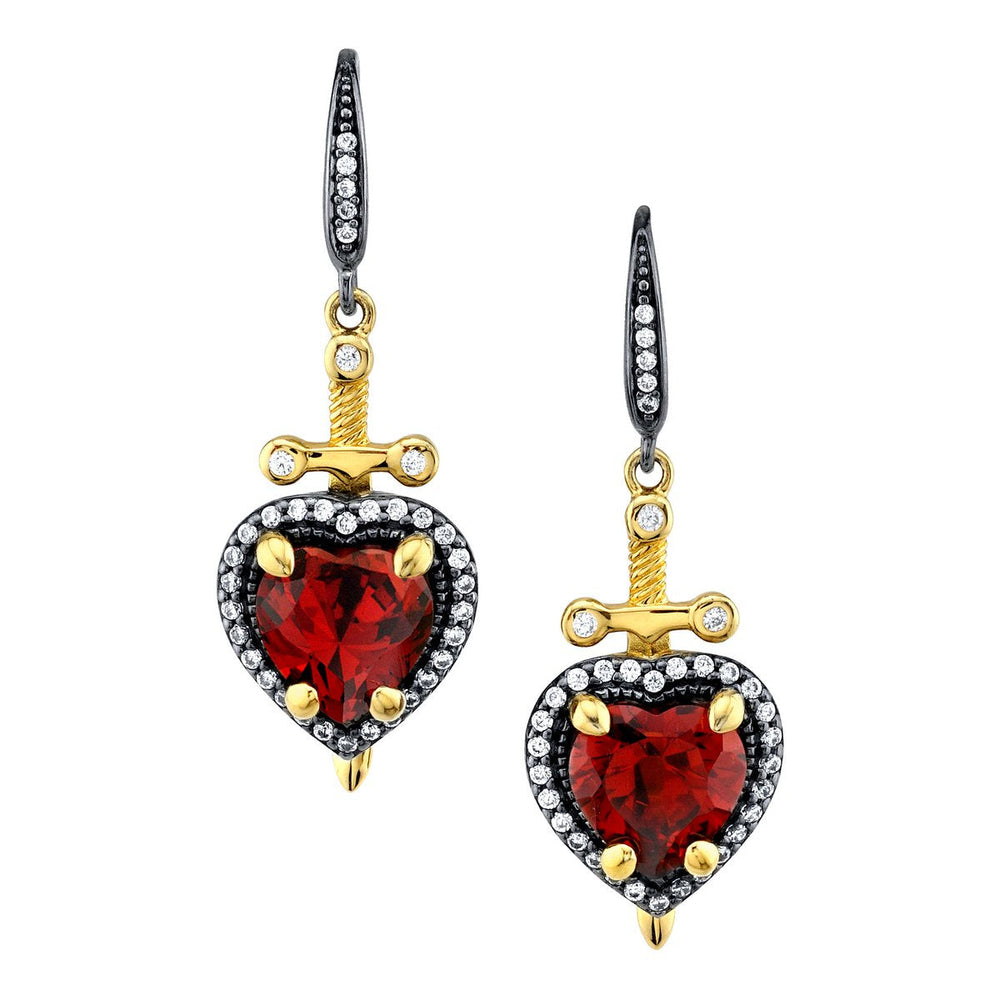 Disney X RockLove SNOW WHITE Dagger Heart Earrings (ONLINE ORDER ONLY)