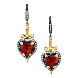 Disney X RockLove SNOW WHITE Dagger Heart Earrings (ONLINE ORDER ONLY)