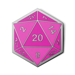 D20 Dice Die - Hard Enamel Adventure Dice Pin Metal by Norse Foundry (ONLINE ORDER ONLY)