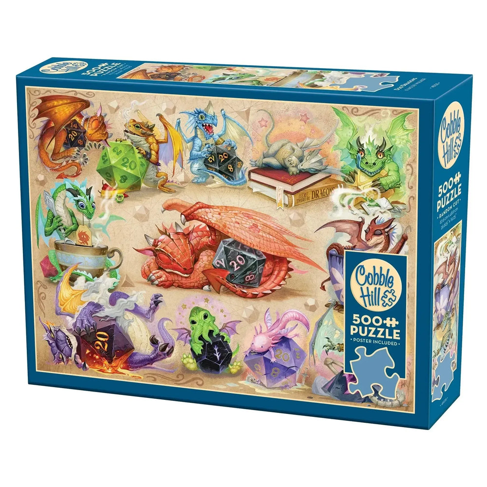 D20 Dragons 500 Piece Jigsaw Puzzle Cobble Hill (ONLINE ORDER ONLY)