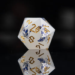 Earl Grey Lavender Sharp-Edged Resin Dice Set (ONLINE ORDER ONLY)