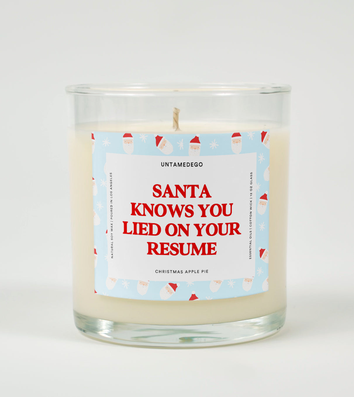 Santa Knows You Lied on Your Resume | Funny Christmas Candle (ONLINE ORDER ONLY)