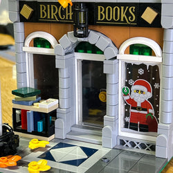Santa Clause Christmas Winter Village 4x6 Glass Window made with LEGO part - B3 Customs (Online Order Only)